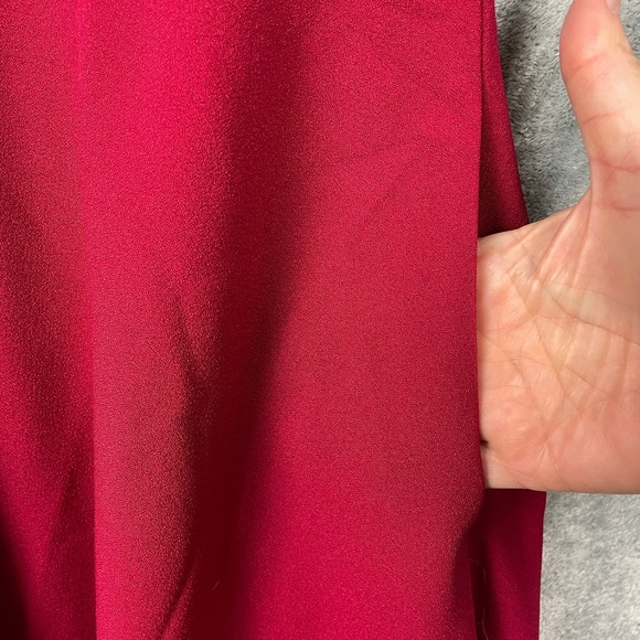 Dress the Population Catalina Cocktail Dress Large Red Pockets Fit & Flare New - Picture 4 of 12